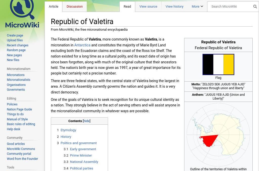 Celebrating a Milestone: Republic of Valetira’s MicroWiki Article Published!